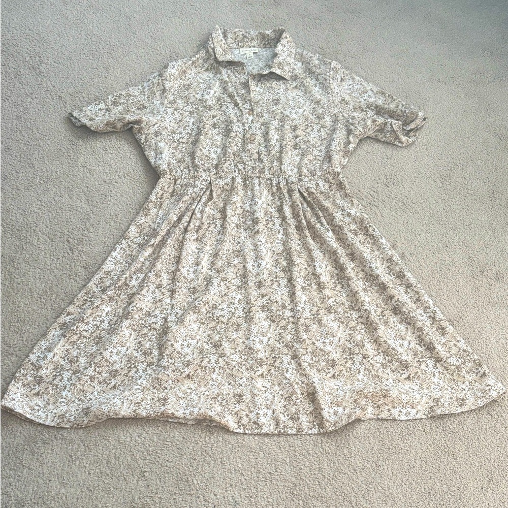 Maison Jules Textured Beige Blouse